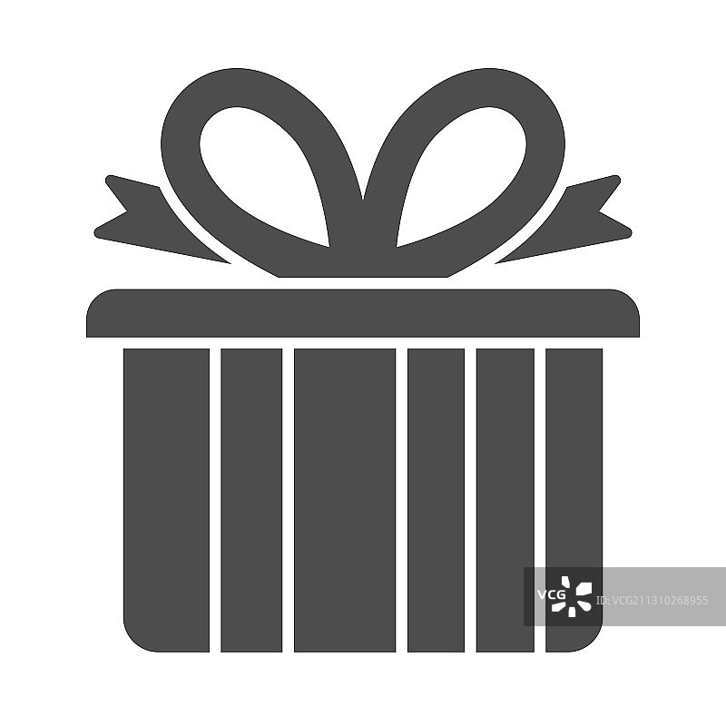 礼品固体图标购物概念礼品盒图片素材