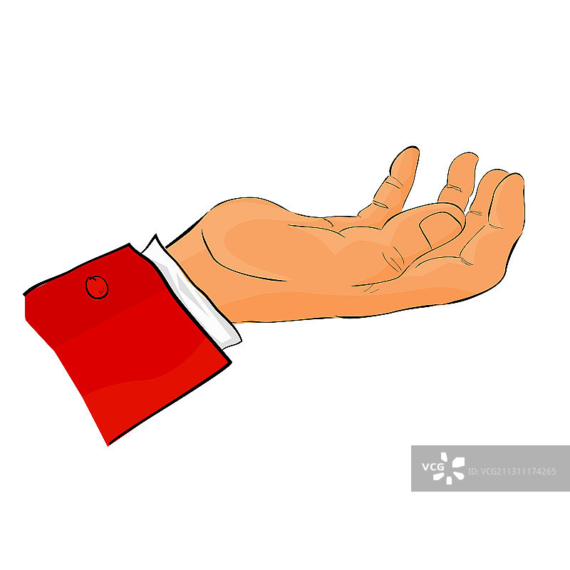 简单的手绘草图6手势使用红色图片素材