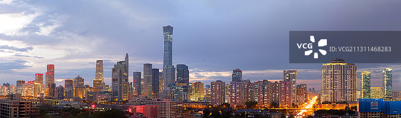 北京国贸CBD天际线全景图片素材