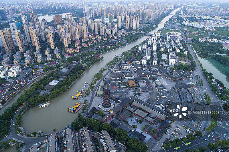 江苏省淮安市运河之都城市风光图片素材