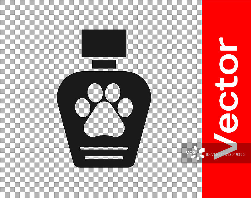 黑色宠物洗发水图标隔离透明图片素材