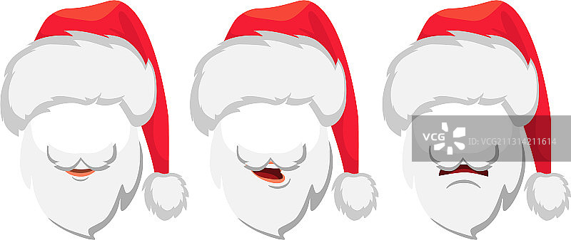 圣诞老人的帽子和胡子集图片素材