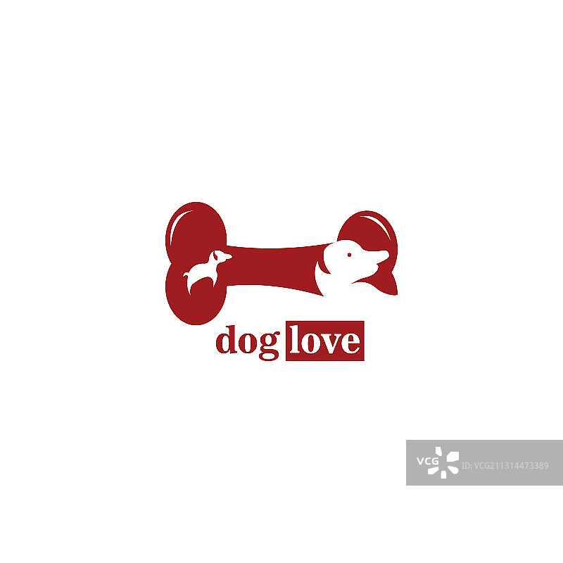 色彩斑斓的爱犬标识设计图片素材