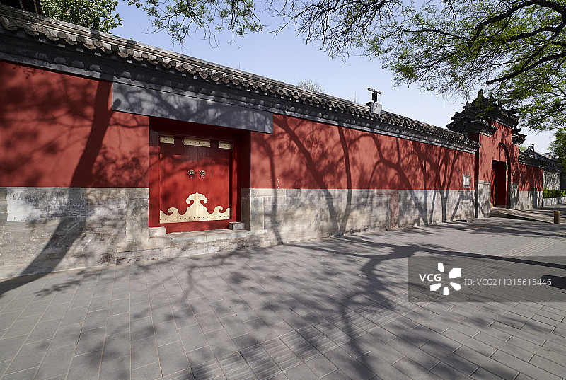 北京传统四合院古代建筑光影效果图片素材