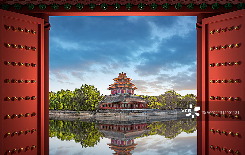 北京故宫角楼建筑合成图片素材