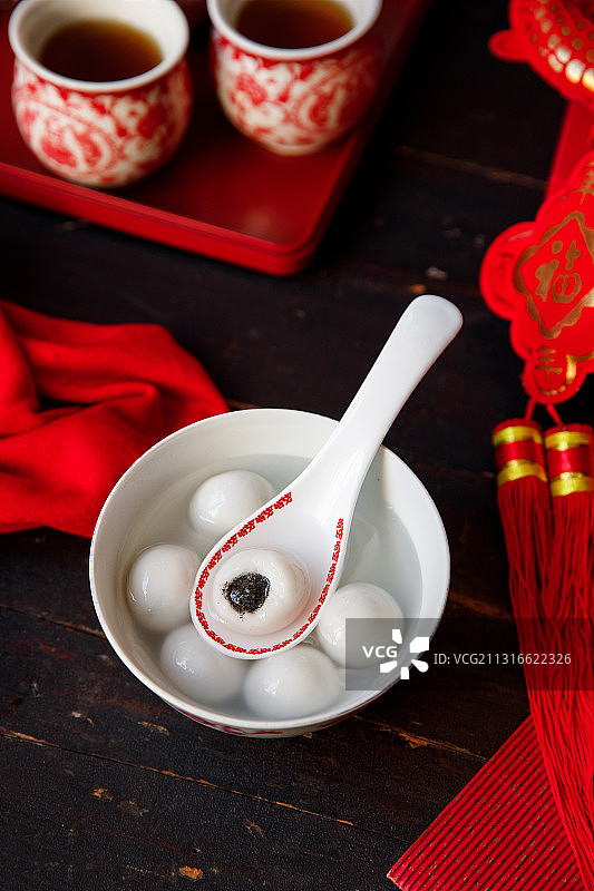 中国传统元宵节汤团汤圆图片素材