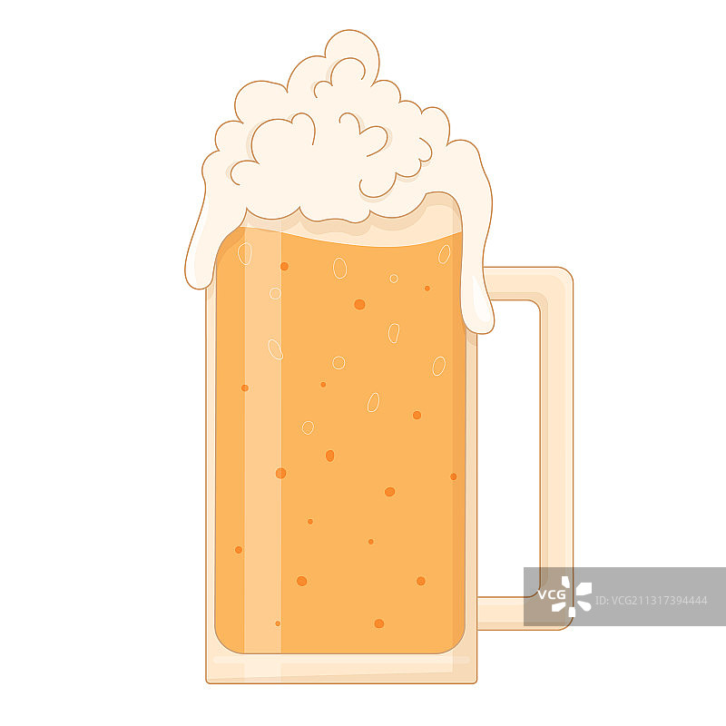 卡通杯奶油啤酒图片素材