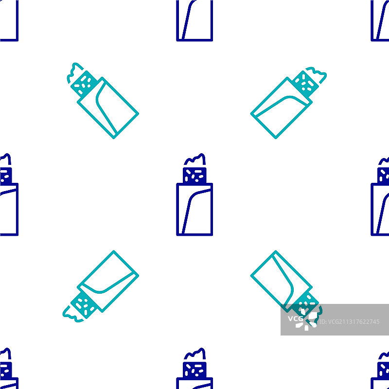 蓝色玉米煎饼图标隔离无缝模式上图片素材