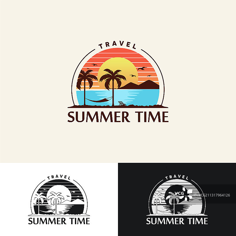 夏季旅游和度假业务标志图片素材