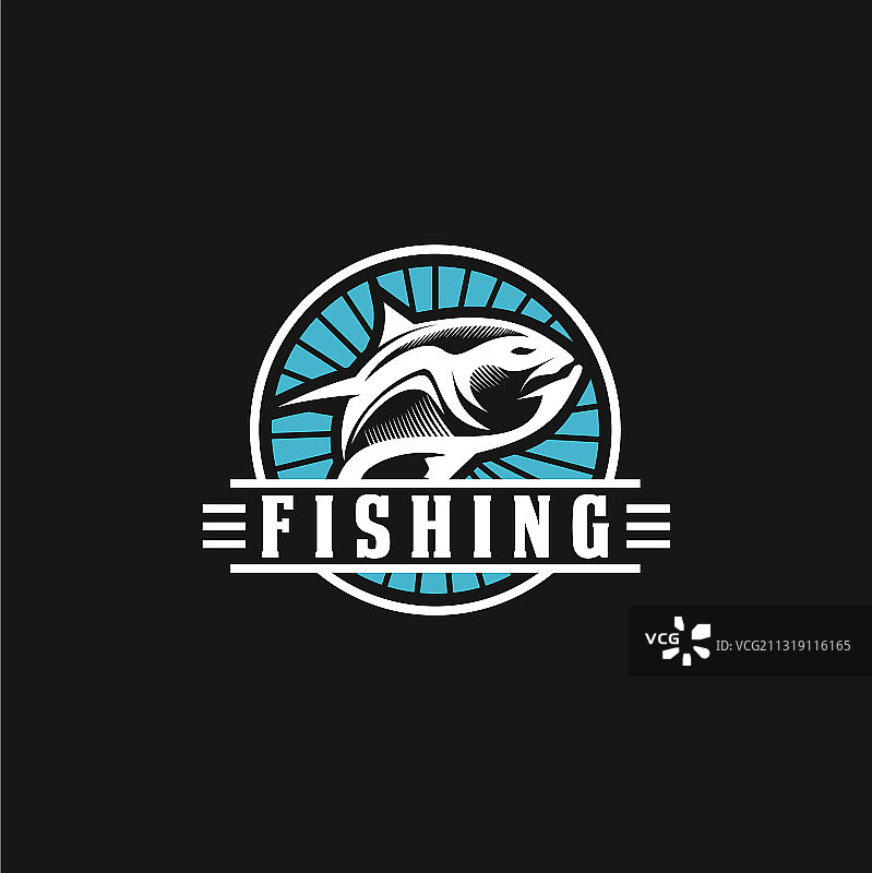 钓鱼比赛设计标志收藏图片素材