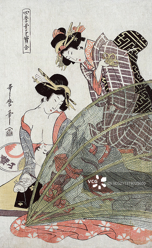 日本母亲母乳喂养，19世纪图片素材