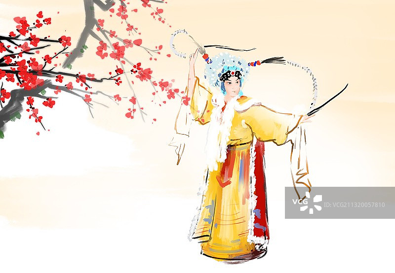 中国风传统文化京剧人物插图图片素材