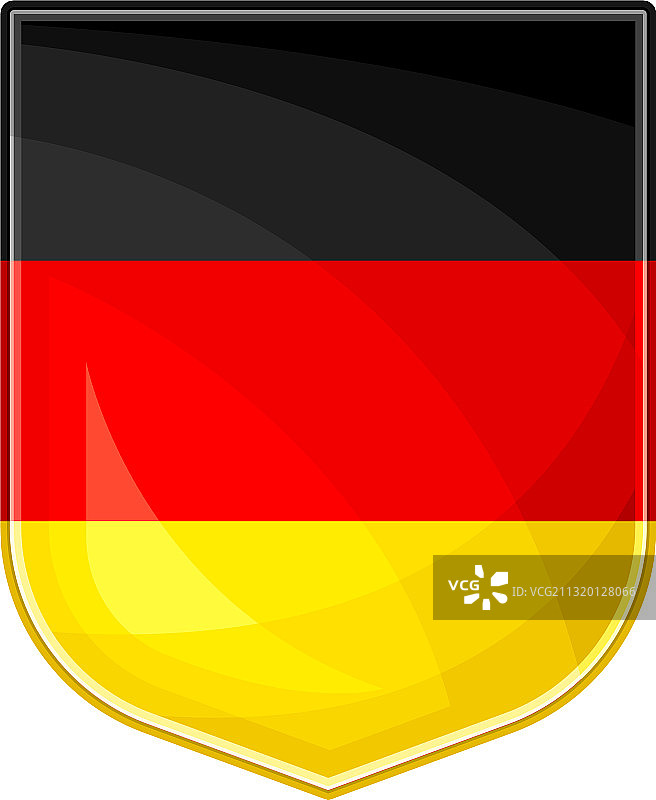 光滑的矩形德国徽章与国家图片素材