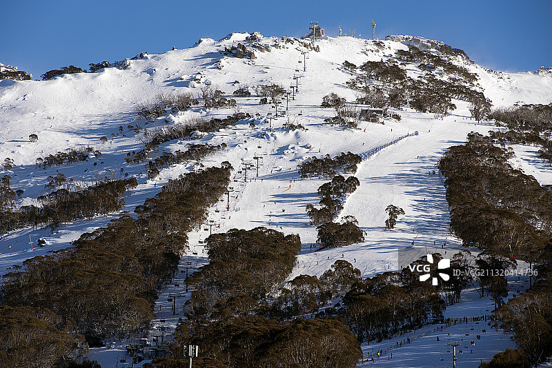 澳大利亚新南威尔士州Thredbo滑雪场的景色图片素材