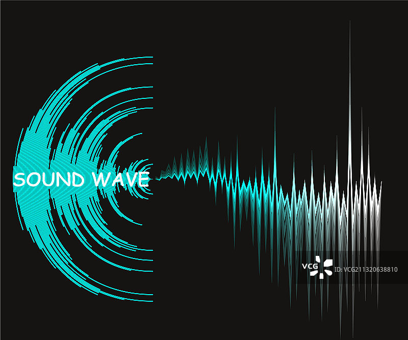 数字音乐背景与动态波浪图片素材