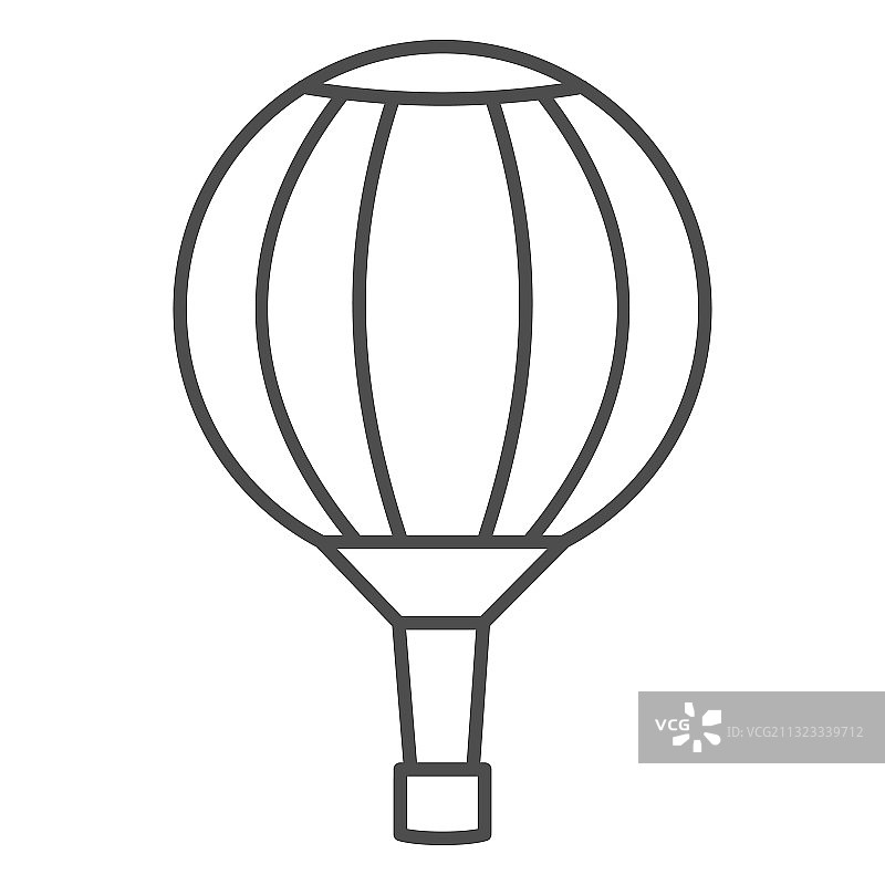条纹热气球热气球细线图标气球图片素材