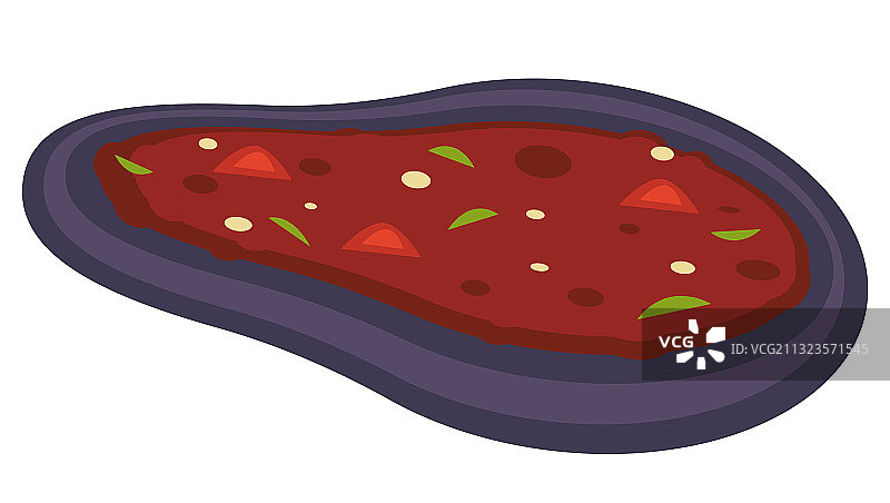 紫苏番茄汤配茄子图片素材