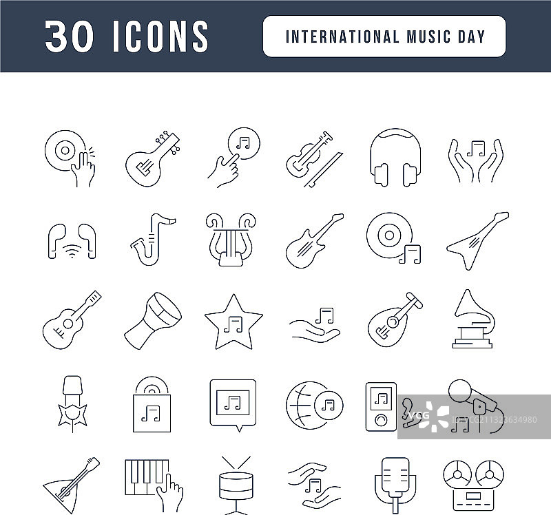 Line ICONS国际音乐日图片素材