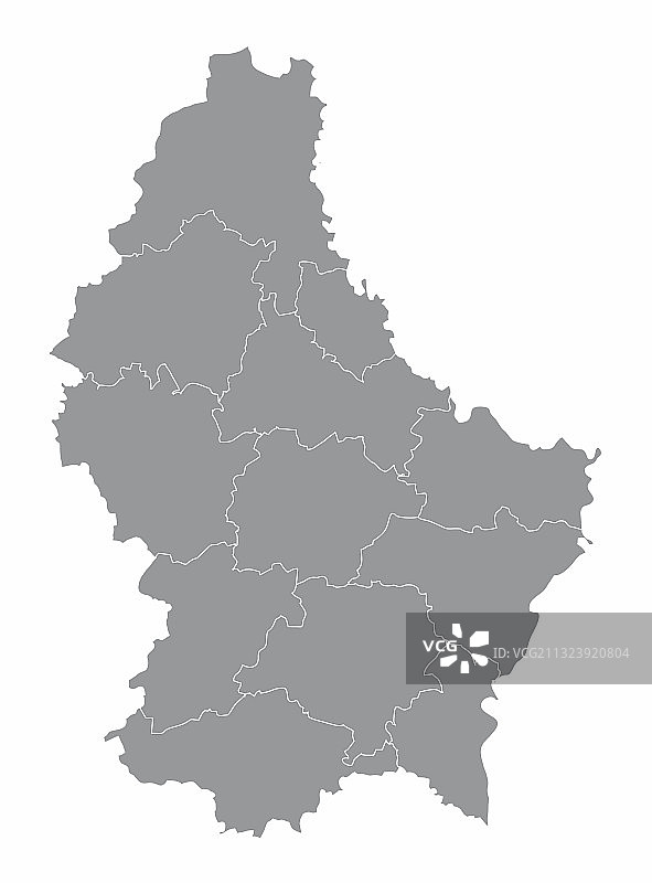 卢森堡州地图图片素材