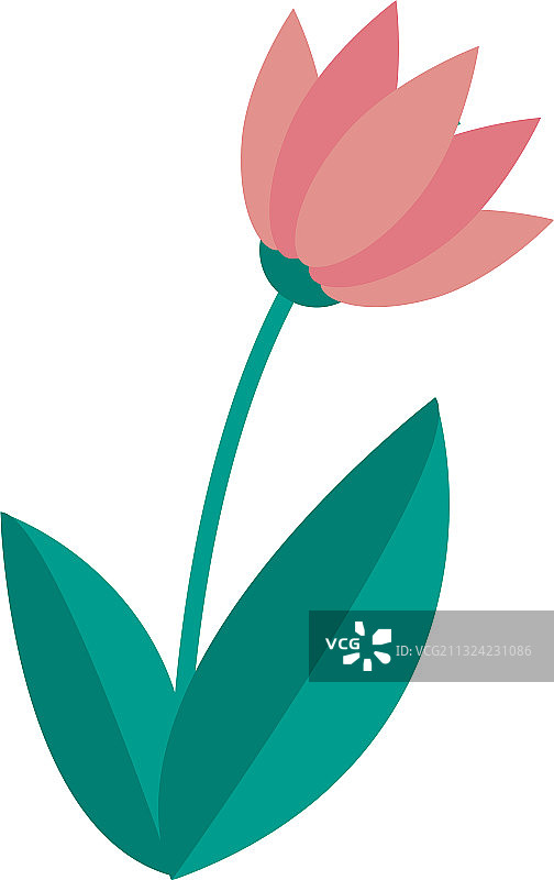 花卉生长植物平面风格图标图片素材