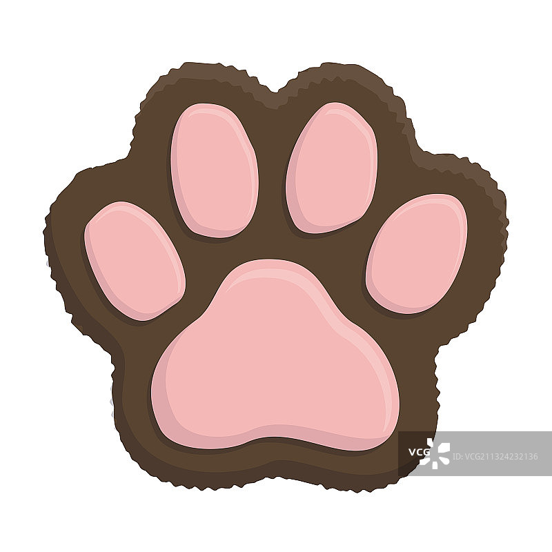 棕色小猫动物的猫爪印图片素材