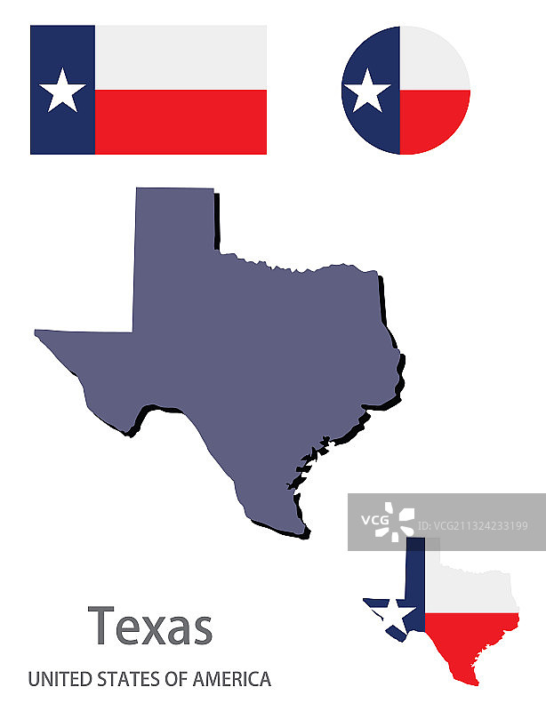 旗帜和轮廓德克萨斯图片素材