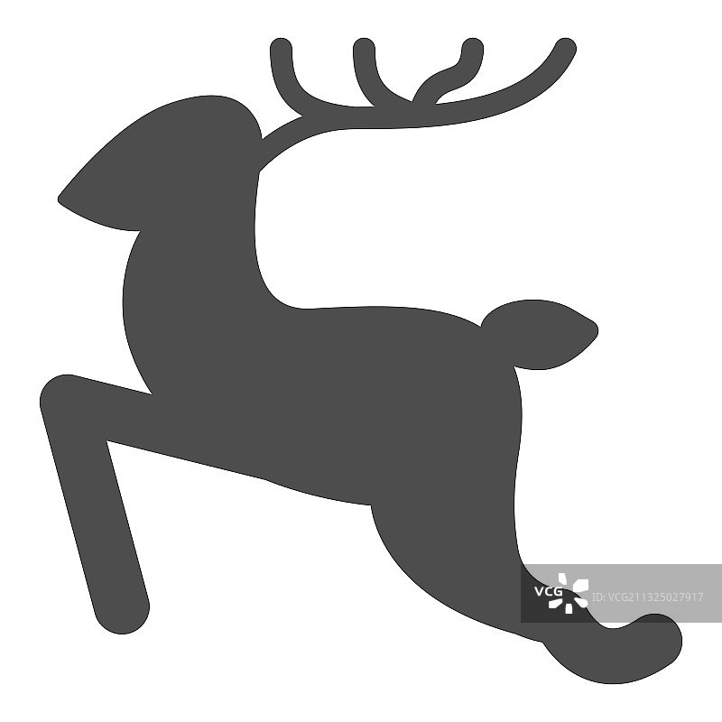 奔跑的鹿象征着圣诞节和新年图片素材