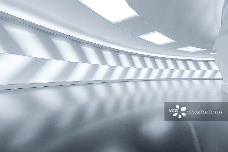三维渲染的未来感隧道图片素材