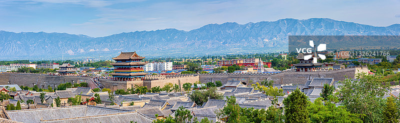 中国山西忻州古城全景风光图片素材