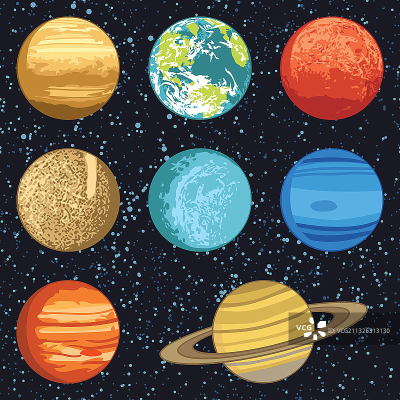 太阳系的行星图片素材