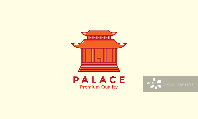 亚洲宫殿标志图标设计图片素材