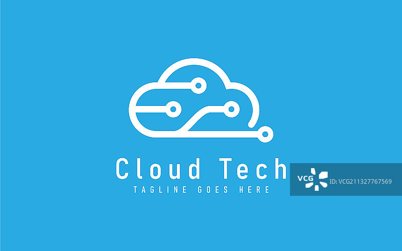 蓝云科技logo设计，适合企业使用图片素材