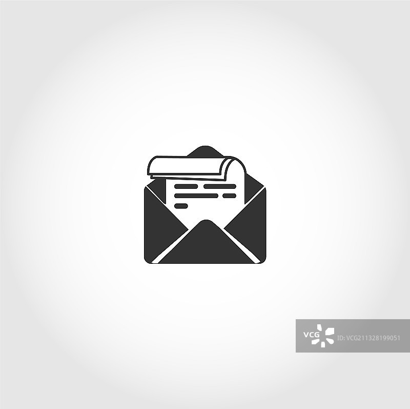 信件信封开封邮件孤立图标业务图片素材
