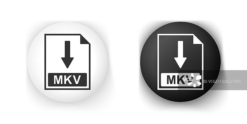 黑白MKV文件文件图标下载图片素材