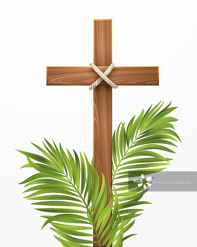在棕枝主日恭喜基督十字架图片素材