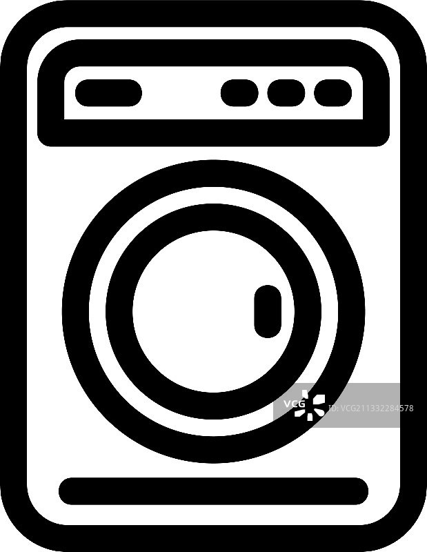 洗衣机图标或标志孤立标志符号图片素材