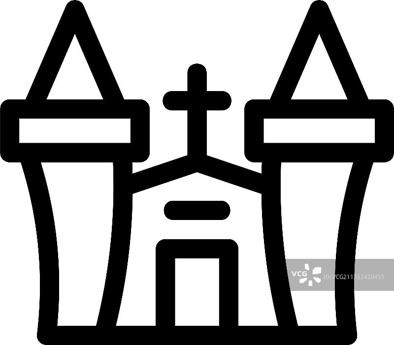 教堂图标或标志孤立的标志符号图片素材