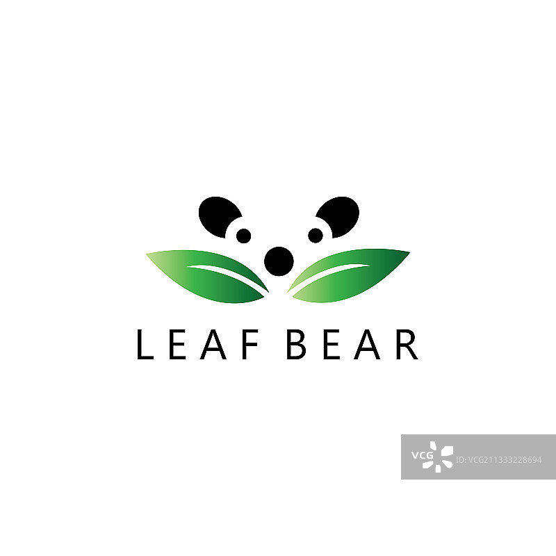 熊标志叶子设计图片素材