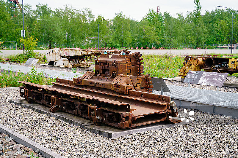 德国埃森关税同盟煤矿工业报废的采矿设备图片素材
