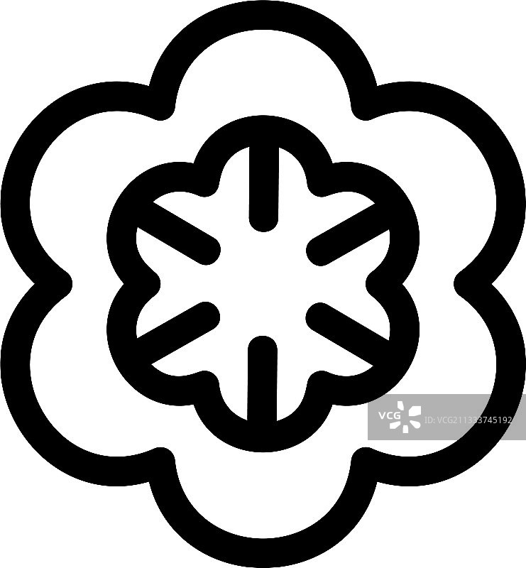 花卉图标或标志孤立标志符号图片素材