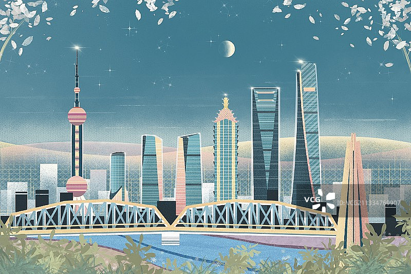 上海外滩地标建筑东方明珠旅游景点图片素材