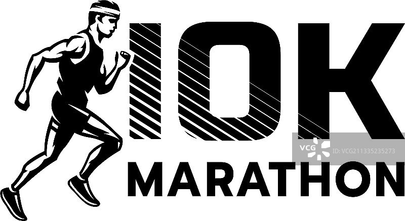 跑马拉松一万名参与者的标志图片素材