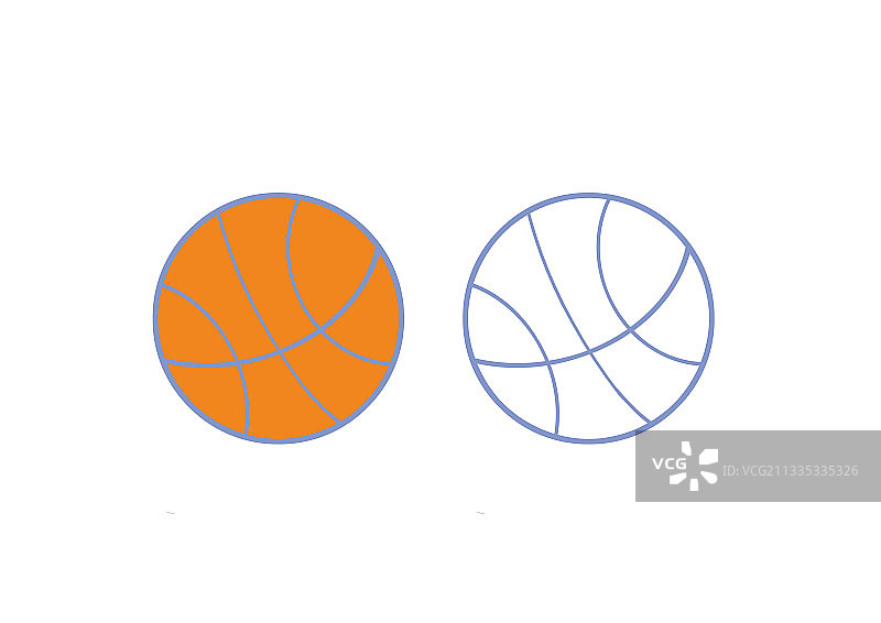 手绘卡通风格篮球体育器材插画图片素材