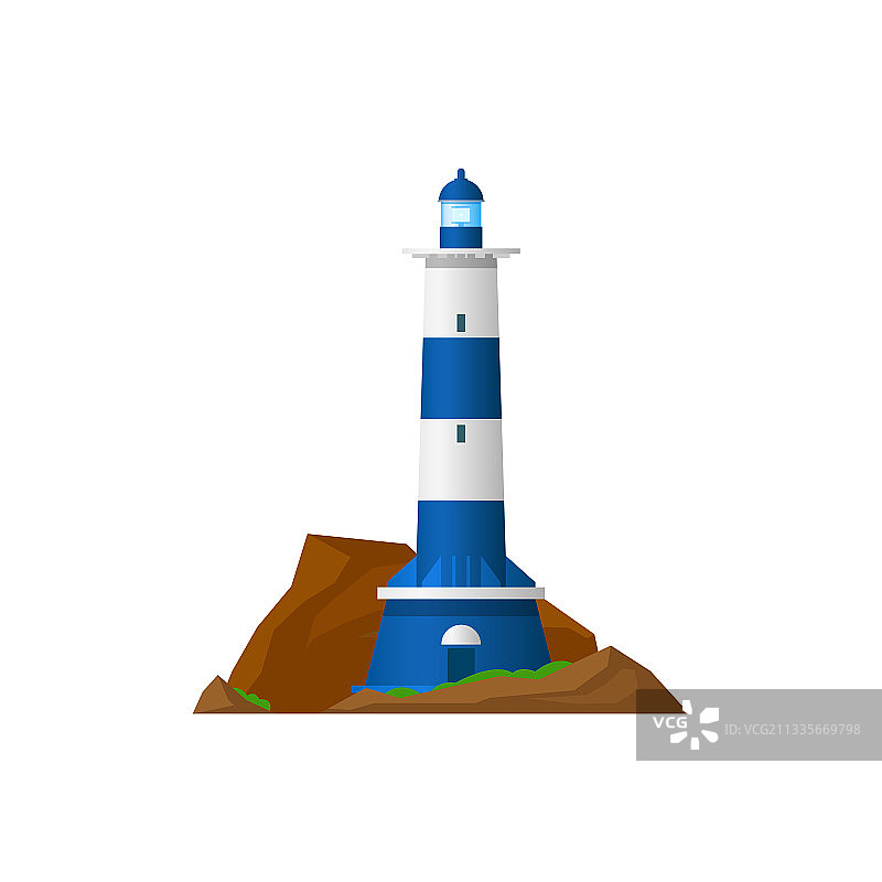 灯塔或海上灯塔孤立塔图标图片素材