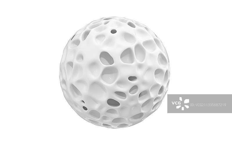 创意的白色球体 3D渲染图片素材