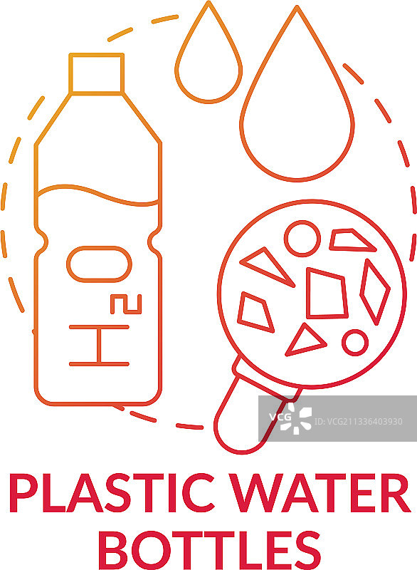 塑料水瓶概念图标图片素材