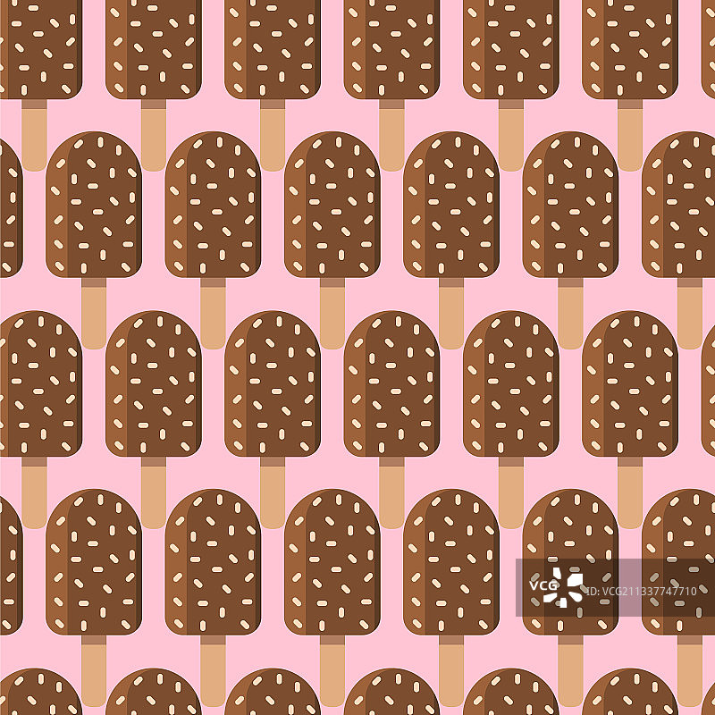 巧克力冰淇淋无缝图案平图片素材