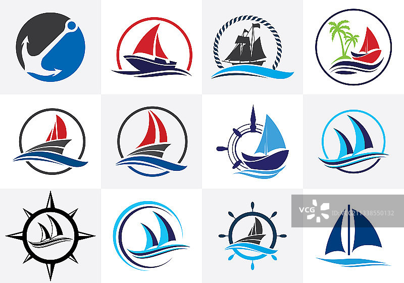 邮轮或船舶标志标志符号图标图片素材