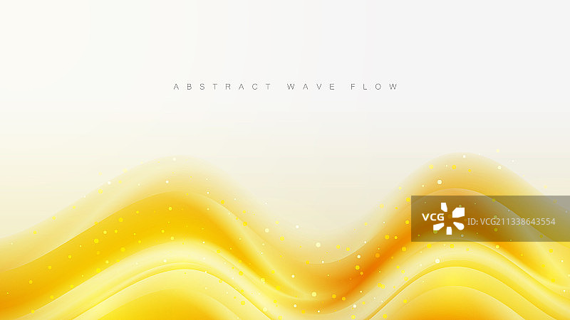 黄色抽象波浪设计波浪流元件图片素材