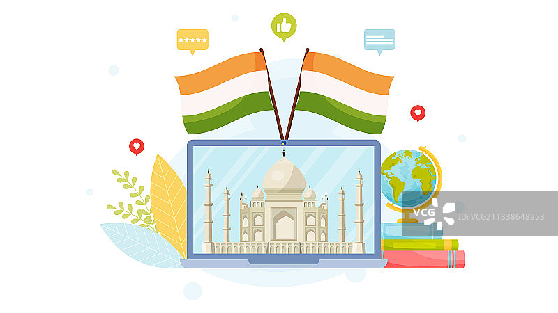 印度语言中心在线学校登陆页面图片素材
